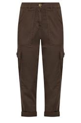 M&Co Chocolate Brown Cargo Trousers