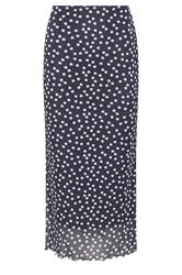 M&Co Petite Navy Blue Polka Dot Mesh Maxi Skirt | M&Co 5