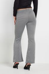 PixieGirl Black & White Dogtooth Kickflare Trousers | PixieGirl 3