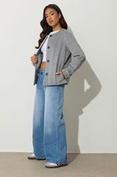 PixieGirl Petite Women's Dark Grey Formal Scarf Coat | PixieGirl 5
