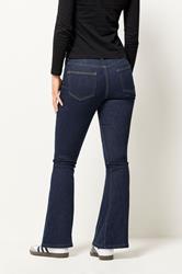 PixieGirl Petite Women's Indigo Blue Seam Front Flared Jeans | PixieGirl 3