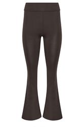 PixieGirl Petite Women's Chocolate Brown Fold Over Flared Leggings | PixieGirl 6