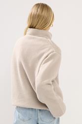PixieGirl Petite Women's Neutral Brown Zip Fleece Jacket | PixieGirl 3