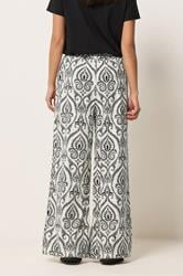 PixieGirl Petite Women's Ivory White Tile Wide Leg Trousers | PixieGirl 2