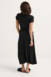 PixieGirl Petite Women's Black Wrap Tie Maxi Dress | PixieGirl 3