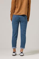 PixieGirl Petite Women's Mid Blue Stretch Mom Jeans | PixieGirl 2