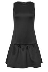 PixieGirl Petite Women's Black Scuba Drop Waist Mini Dress | PixieGirl 5