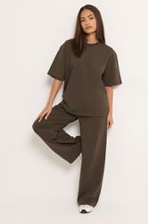 PixieGirl Petite Women's Chocolate Cotton Brown T-Shirt | PixieGirl 1
