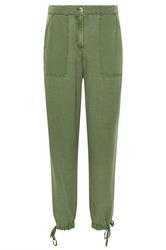 M&Co Khaki Green Tie Hem Trousers | M&Co 7