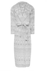 PixieGirl Grey Fairisle Shawl Dressing Gown | PixieGirl  5