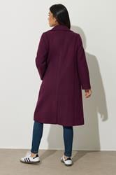 PixieGirl Petite Women's Burgundy Red Button Formal Coat | PixieGirl 3