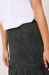 M&Co Petite Black Spot Print Maxi Skirt | M&Co 4