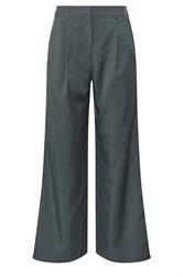 PixieGirl Petite Women's Grey & Green Striped Formal Trousers | PixieGirl 2