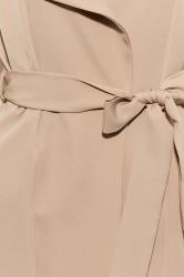 Petite Womens Beige Brown Midi Duster Coat | PixieGirl 8