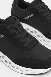 Black Contrast Chunky Runner Trainers In Extra Wide EEE Fit | Yours Clothing 5