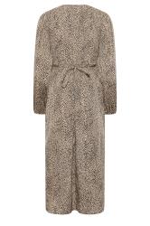 Petite Brown Animal Print Midi Tea Dress | PixieGirl 7