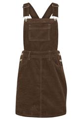 PixieGirl Petite Women's Chocolate Brown Cord Pinafore Dress | PixieGirl 5