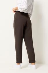 M&Co Petite Chocolate Brown Carpenter Tapered Trousers | M&Co 2