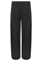 PixieGirl Petite Black Wrap Pleated Wide Leg Trousers