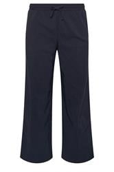 PixieGirl Petite Women's Navy Blue & White Side Stripe Trousers | PixieGirl 2