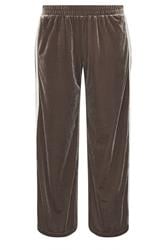  PixieGirl Petite Women's Brown Side Stripe Velvet Wide Leg Trousers | PixieGirl 6