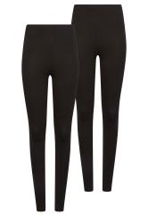 M&Co 2 PACK Black Stretch Cotton Leggings | M&Co 6