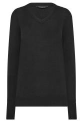 PixieGirl Petite Black V-Neck Jumper | PixieGirl 6