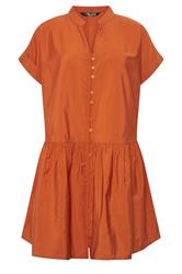 PixieGirl Petite Orange Button Through Shirt Dress