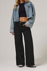 PixieGirl Petite Women's Black Wide Leg Jeans | PixieGirl 2