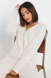 PixieGirl Petite Women's Ivory White Long Sleeve Cropped Cardigan | PixieGirl 4