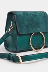Green Ring Detail Cross Body Bag | Yours Clothing 4