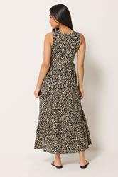M&Co Petite Natural Brown Animal Print Cotton Maxi Dress | M&Co 2
