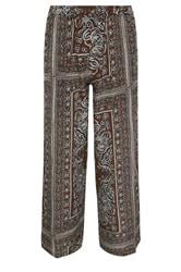PixieGirl Petite Women's Brown Paisley Tie Waist Trousers | PixieGirl 5