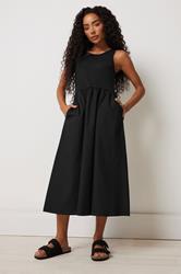 M&Co Petite Black Cotton Sleeveless Dress | M&Co 5