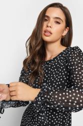 PixieGirl Black Polka Dot Print Mesh Dress | PixieGirl 5