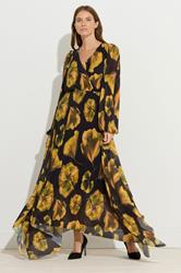 STAR Black Floral Mesh Pleated Maxi Dress | StarByJM 2