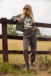 PixieGirl Petite Women's Chocolate Brown Barrel Jeans | PixieGirl 1