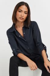 PixieGirl Petite Women's Navy Blue Rolled Sleeve Shirt | PixieGirl 4