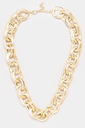 Gold Tone Chain Statement Necklace | Yours Clothing 2