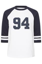 PixieGirl Petite Women's Navy Blue '94' Slogan Top | PixieGirl 1