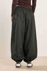 PixieGirl Petite Women's Olive Green Poplin Cuffed Trousers | PixieGirl 3