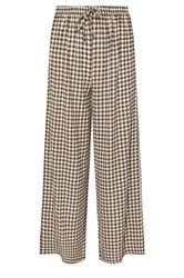 PixieGirl Petite Women's Brown Gingham Wide Leg Trousers | PixieGirl 5