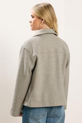 PixieGirl Petite Women's Natural Brown Brushed Jacket | PixieGirl 3