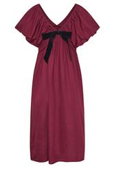 PixieGirl Petite Women's Burgundy Red Velvet Bow Mini Dress | PixieGirl 6