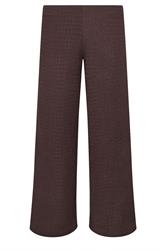 PixieGirl Petite Chocolate Brown Textured Wide Leg Trousers