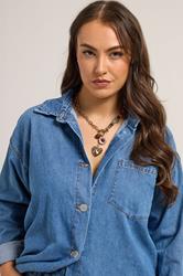 Gold & Red Beaded Statement Necklace | Yours Clothing 1
