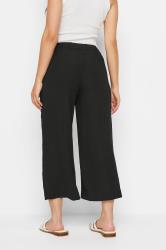 PixieGirl Petite Women's Black Cropped Wide Leg Trousers | PixieGirl 4