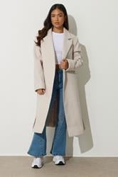 PixieGirl Petite Women's Natural Brown Wrap Belt Coat | PixieGirl 2