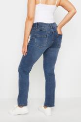 M&Co Blue Mid Wash Lift & Shape Straight Leg Jeans | M&Co 2