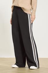M&Co Black Jersey Side Stripe Wide Leg Trousers | M&Co 3